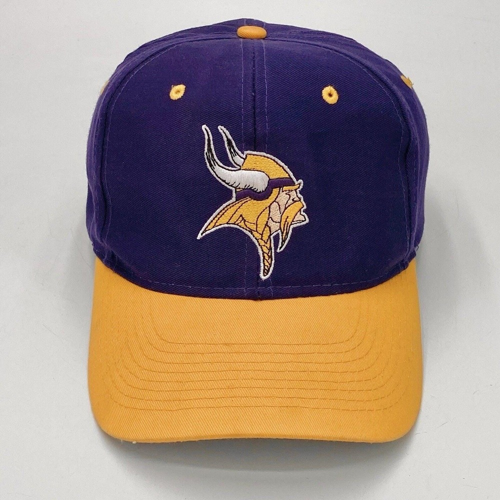 Vintage Logo 7‎ Minnesota Vikings Snapback Hat Plain Logo 2-Tone